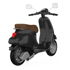 Vintage Scooter Motorcycle Isolated