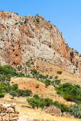 colorful rocks of Noravank gorge slope, Armenia