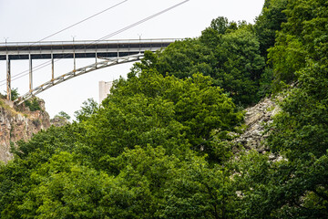 bridge over Arpa gorge in Jermuk town, Armenia