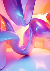 A colorful, abstract image of a spiral with a white background