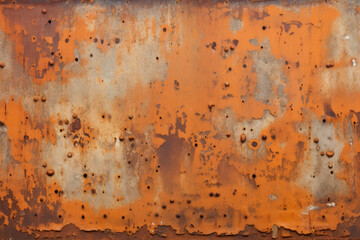 Processed collage of old rust metal wall surface texture. Background for banner, backdrop