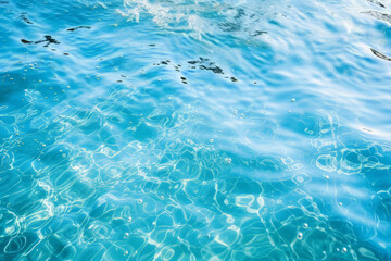 Obraz premium Processed collage of blue water waves texture in sunlight. Background for banner, backdrop