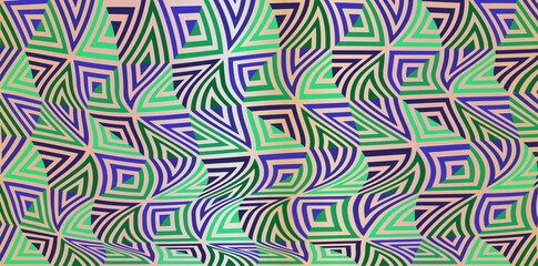 distorted triangle art deco pattern