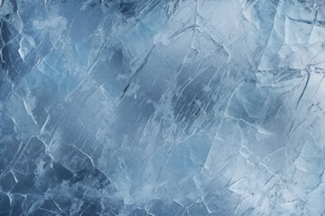 Obraz premium Processed collage of thick layer of cracked ice texture. Background for banner, backdrop or texture