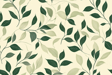 geometric pattern of leaves, minimalist seamless background