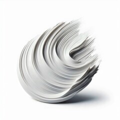 Textured brush strokes of white paint, splashes on a white background