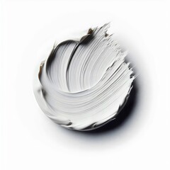 White paint brush stroke isolated on white background