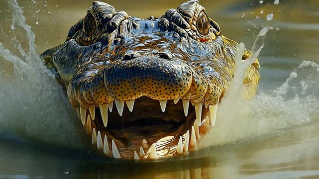 in a crocodile's mouth