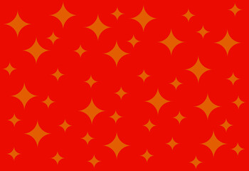 Red background with elegant golden stars.