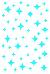 White background with elegant blue stars.
