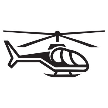 recommend clip art: Helicopter line art vector illustration