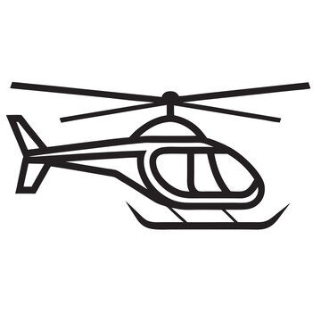 recommend clip art: Helicopter line art vector illustration
