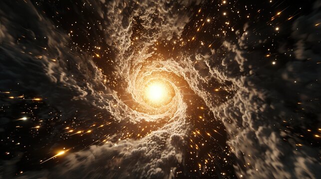 A mesmerizing depiction of time travel effects, showcasing dynamic light particle effects that create a sense of movement and energy, perfect for themes related to science fiction, adventure