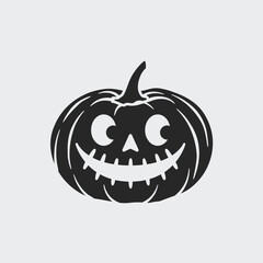 Cute halloween Pumpkin icon. Jack o lantern icon. Vector illustration