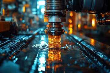 Industrial Machine with Water Cooling System