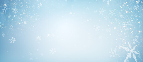 winter background with falling snow and snowflakes