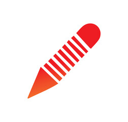 Pencil icon. Vector illustration. Flat design style