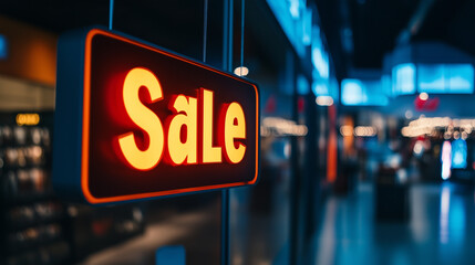 Sale sign in a store, shopping, Sale, discounts, Black Friday, Shopping spree, Flash sales, Discounted items, In-store promotion