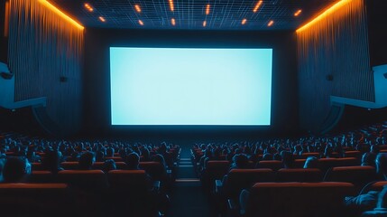 Empty theater auditorium with unoccupied seats, ready for the next movie screening
