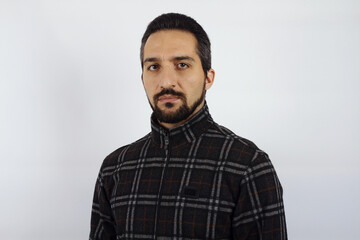 Obraz premium Portrait of a man in a tracksuit on a white background