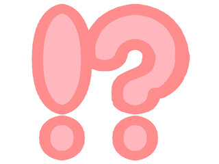 Obraz premium ビックリハテナのイラスト素材