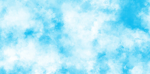 blue watercolor painting textured cloudy blue sky background, Natural Blue sky watercolor background texture for cover design, Grunge abstract cloudy blue smog texture art design.