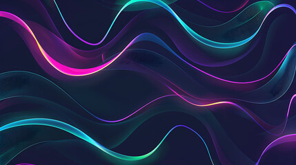 Flowing abstract waves in blue, green, and purple