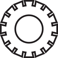 Fototapeta premium Gear Line Icon