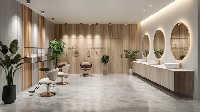 A modern and eco-friendly beauty salon with skilled stylists and happy customers
