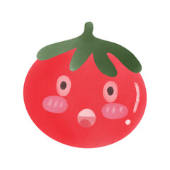 Vegetables and fruits that express different emotions