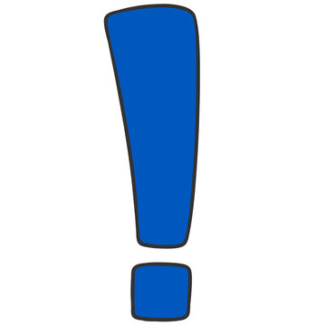 recommend clip art: black outline blue exclamation mark