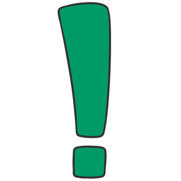 recommend clip art: black outline green exclamation mark