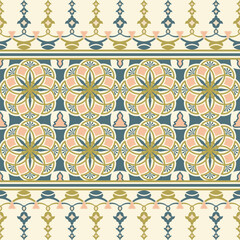 fabric geometric ethnic pattern pastel color and hand drawn
