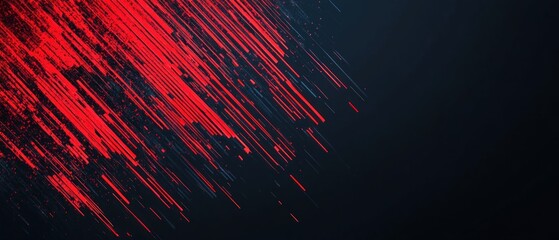 Dynamic Geometric Black Friday: Bold Red Streaks on a Sleek Black Canvas with Subtle Digital Overlays