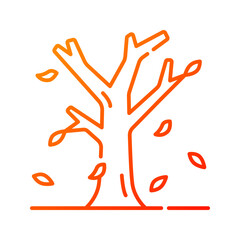 Tree icon. fall, tree, autumn, dry tree, dry leaf, dead tree, nature, leaf, season, forest. Vector icon illustration