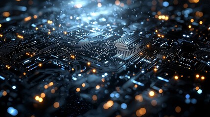 Close-up View of Intertwined AI Circuitry