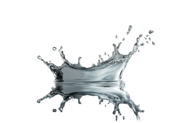 High-Resolution Water Splash with Transparent Background for Creative Design Projects