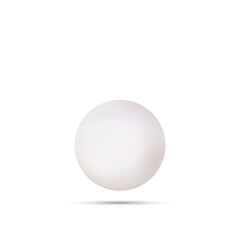White ball with shadow on a white background. Realistic metal ball 3d sphere or shiny glossy bubble. Vector illustration. Eps 10