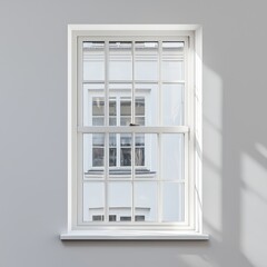 Obraz premium White window with sunbeams