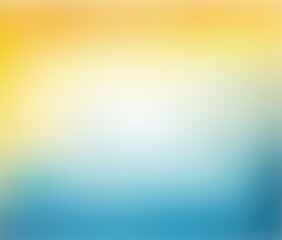 Abstract blurred gradient mesh background in blue and yellow colors of national flag of Ukraine. Poster or banner template. Eps 10