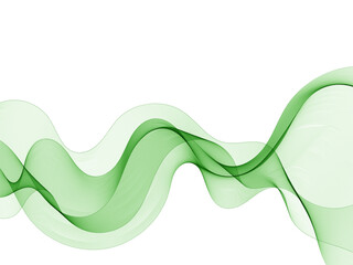 Green abstract background with wave. Vector illustration. Eps 10