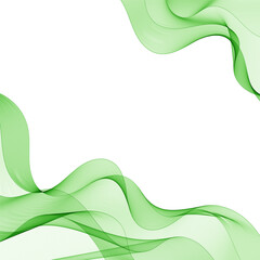 Abstract background with green waves on a white background. Background for presentation, advertising, cover and much more.