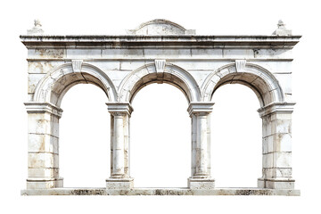 Obraz premium Marble aqueduct front in Provence isolated on transparent background.