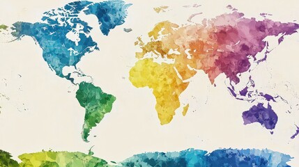 Obraz premium A global map showing carbon emissions by region, highlighting the countries contributing the most to the global carbon footprint
