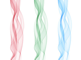 Abstract set of colored waves. Vector design element. Eps 10