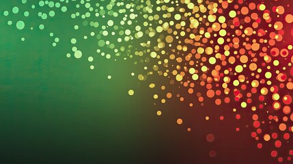 A green and red background with a lot of dots 