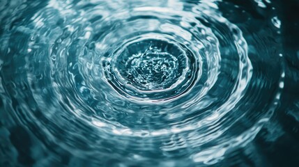 Top view of a large water droplet with ripples, with a soft-focus background providing plenty of space for copy or logos. c37a57a0b02c