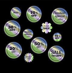 set of labels,label holographic tag , sticker hologram