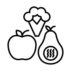 Muscle Gain Diet line icon