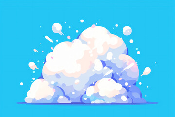 ポップな爆発の煙のイラスト